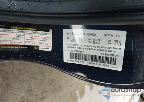 2004 Chrysler Sebring Limited z USA, uszkodzony, nr VIN 1C3EL65R64N409611